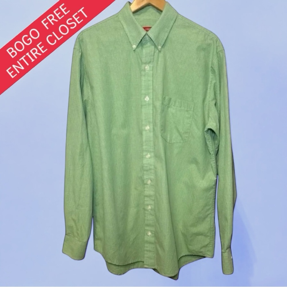Izod Men’s Long-Sleeve Button-Down Shirt Large Tall